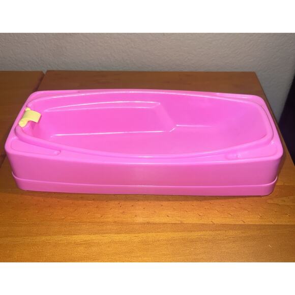 Vintage 1993 Mattel Barbie Hard Plastic Pink Bathtub Dream house 11” - Picture 2 of 6